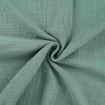 Slub Musselin Dark Dusty Mint, uni